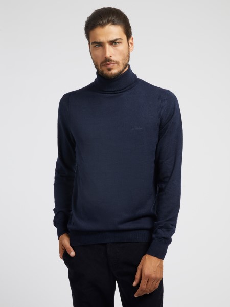 Hiszem Teknős Nyakú Pulóver Kék