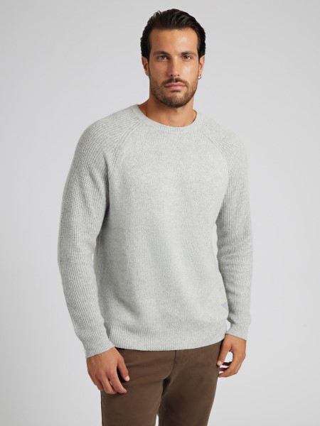 Borda Ujjú Pulóver Szürke Több Tipp