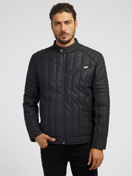 Műbőr Motoros Dzseki Hiszem Fekete