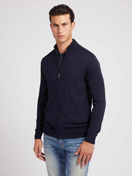 Kék Tipp Cipzáras Kardigán