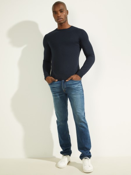 Legénységi Nyakú Pulóver Kék Hiszem