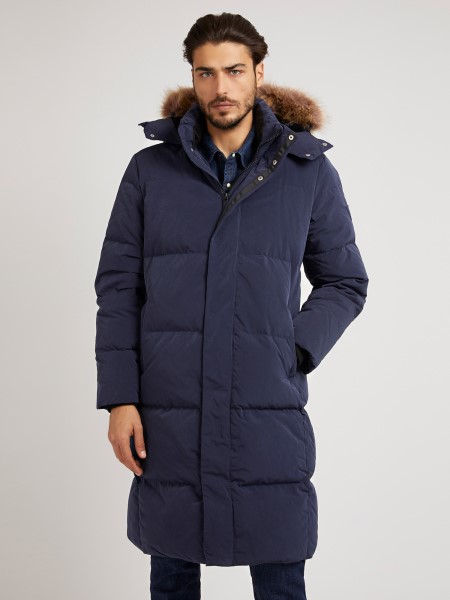 Hiszem Párnázott Kabát Kapucnival Kék