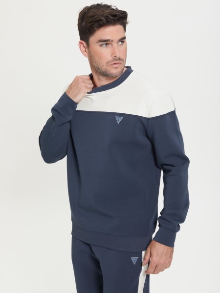 Kék Guess Scuba Back Logós Pulóver