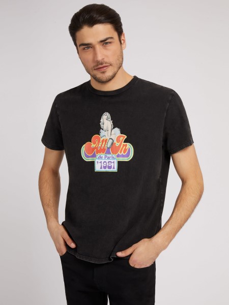 Hiszem, Fekete, Több Elülső Mintás Póló