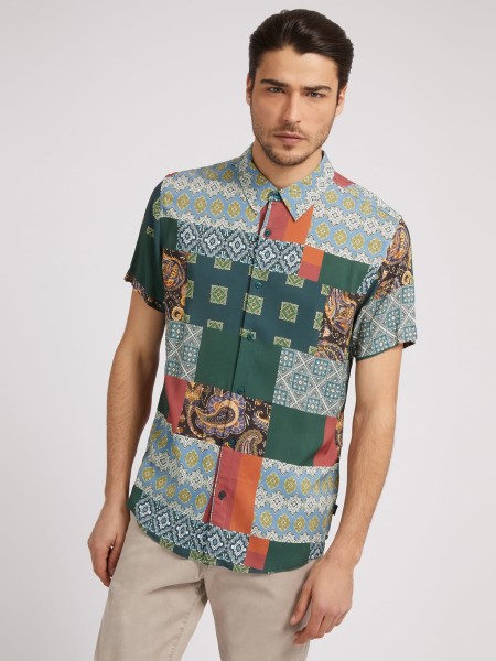 Hiszem Az Egész Nyomtatott Ing Többszínű Mintát