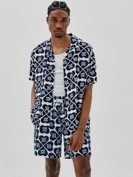 Hiszem, Kék Az Egész Nyomtatott Ing