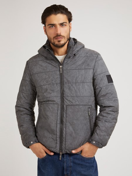 Hiszem Párnázott Kabát Kapucnival Szürke