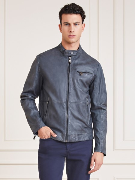 Marciano Valódi Bőr Motoros Hiszem Fekete