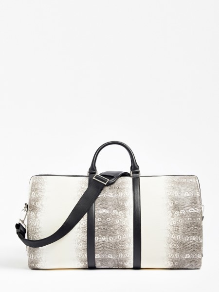 Hiszem, Fehér Python Print Esti Hétvégi Táska