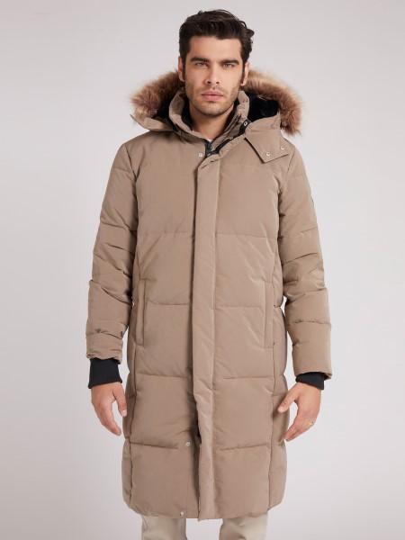 Barna Bélésű Kabát Kapucnival