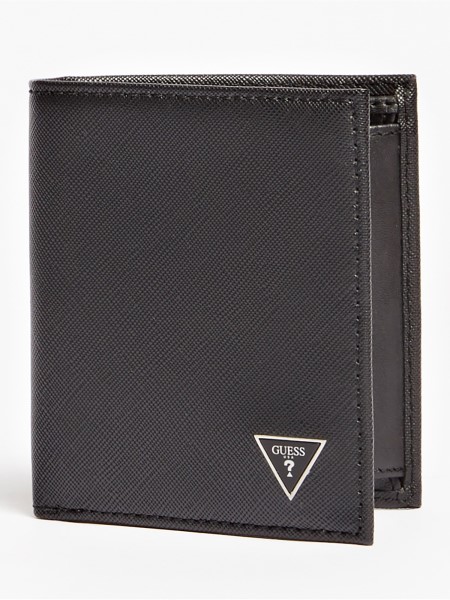 Fekete Guess Certosa Saffiano Mini Pénztárca