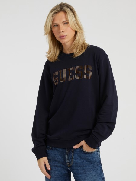Kék Guess Front Logós Pulóver