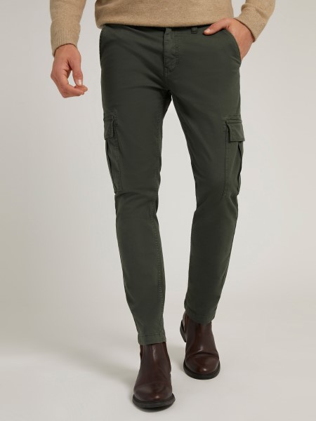 Zöld Guess Slim Fit Cargo Nadrág