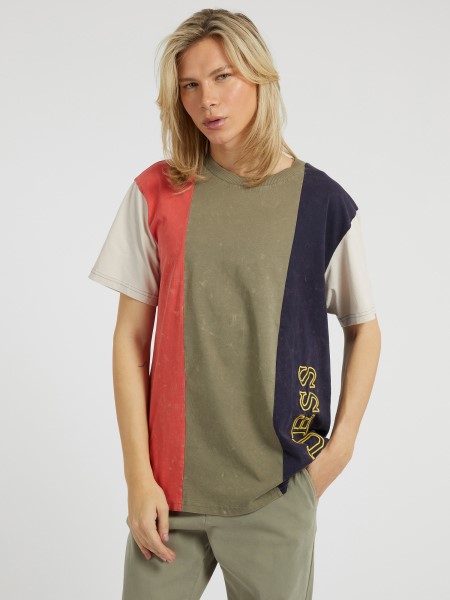 Hiszem Színes Blokk Póló Fehér Multi