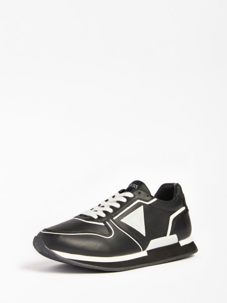 Potenza Bőrbetétes Futócipő Tipp Fekete