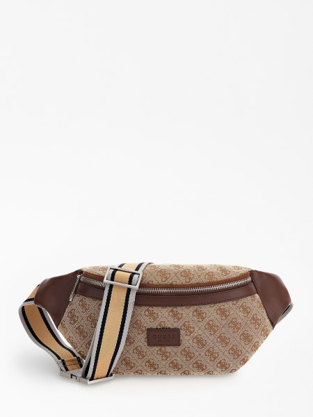 Guess Strave 4g Logós övtáska Bézs