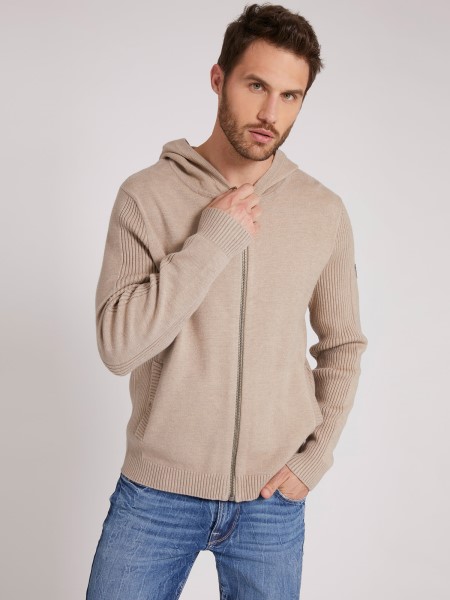 Hiszem Bézs Cipzáras Kardigán