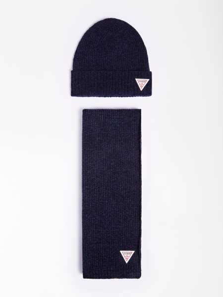 Kitalálni Doboz Készlet Logó Sál és Sapka Kék