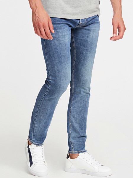 Világoskék Sejt Skinny Fit Farmer Nadrág új Trend