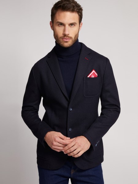 Hiszem Kék Blézer Zsebekkel