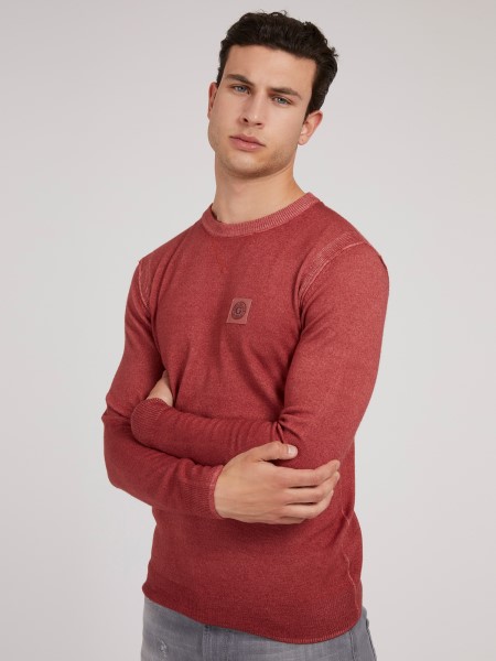 Piros Hidegfesték Gyapjú Pulóver Hiszem