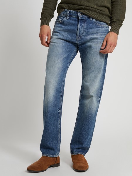 Normál Szabású Farmer Nadrág Tip Kék új Trend