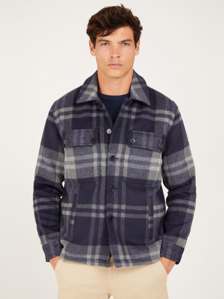 Hiszem, Kék Multi Macro Check Gyapjú Keveréking