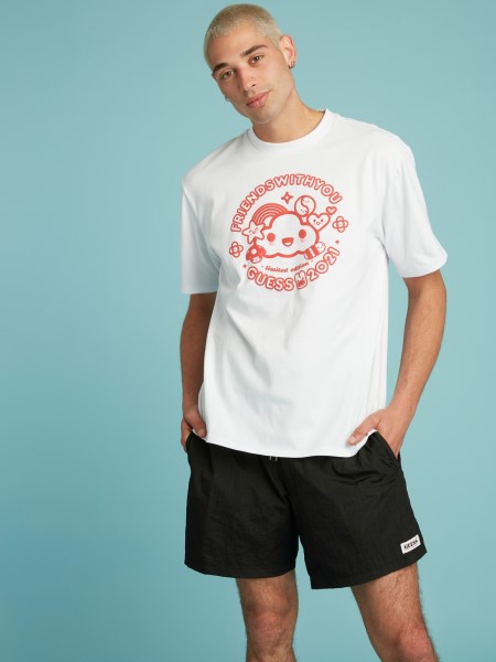 Hiszem Elhelyezett Nyomtatott Póló Fehér