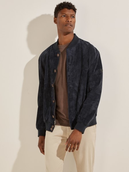 Igazi Velúr Bomber Hiszem Kék