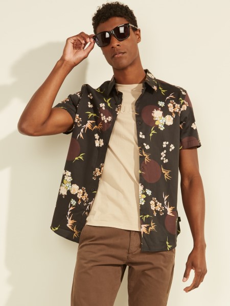 Fekete Multi Hiszem All-over Mintás Ing