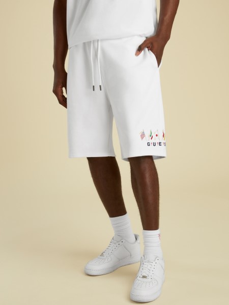 Guess Logó Húzózsinóros Rövidnadrág Fehér