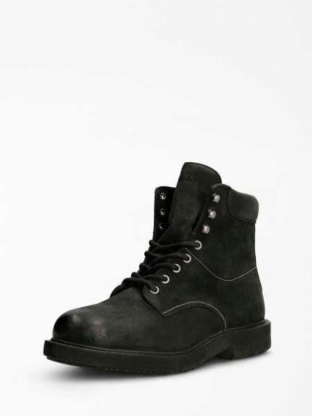 Gondolom Fekete Laion Valódi Bőr Bokacsizma