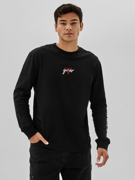 Gondolom, Hátulról Mintázott Pulóver Fekete