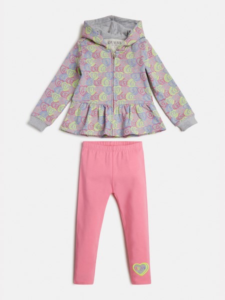 Aktív Pulóver és Leggings Készlet Hiszem Többszínű Minta