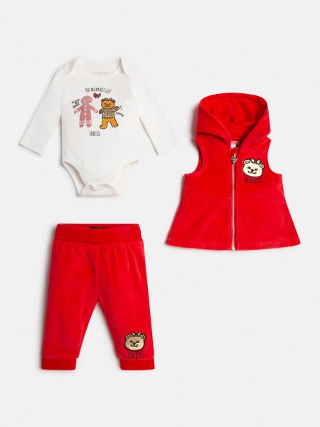 Hiszem Zsenília Mellny Body Nadrág Szett Piros