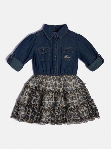 Hiszem, állatosabb Mintás Ruha Kék