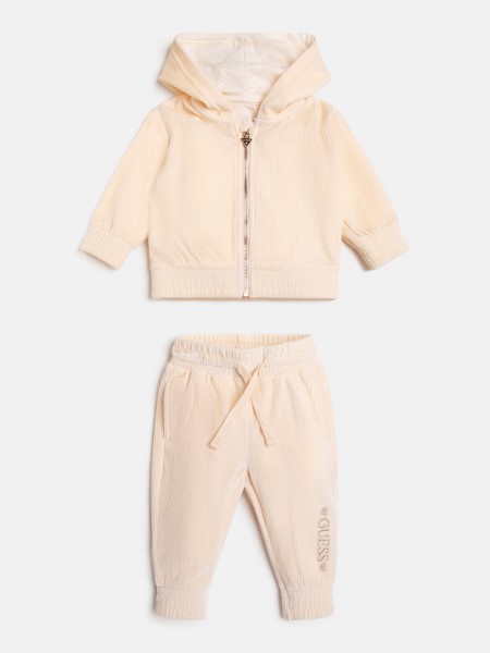 Világos Rózsaszín Guess Kapucnis Pulóver és Nadrág Szett