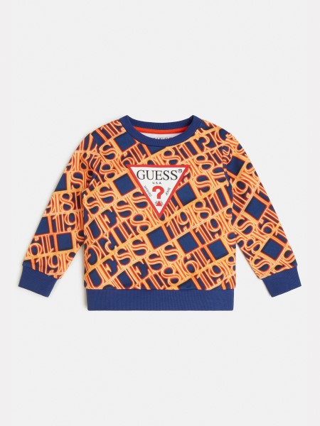 Narancssárga Az Egész Nyomtatású Pulóver Kitalálni