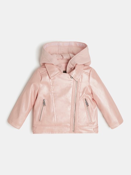 Kapucnis Motoros Kabát Hiszem Rózsaszín