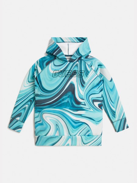 Kapucnis Aktív Pulóver Kék Tipp