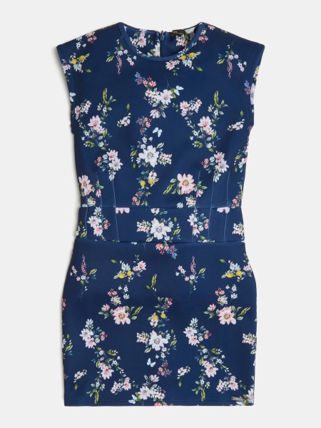 Kék Multi Egész Nyomtatott Ruha Találgatás