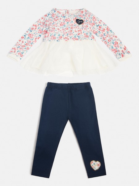 Virágos Fantázia Felső és Nadrág Készlet Tipp