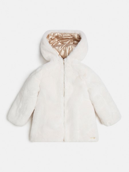 Hiszem Műszőrme Kifordítható Kabát Arany