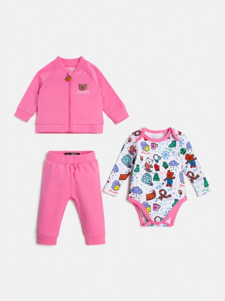 Hiszem Rózsaszín Aktív Pulóver Body Nadrág