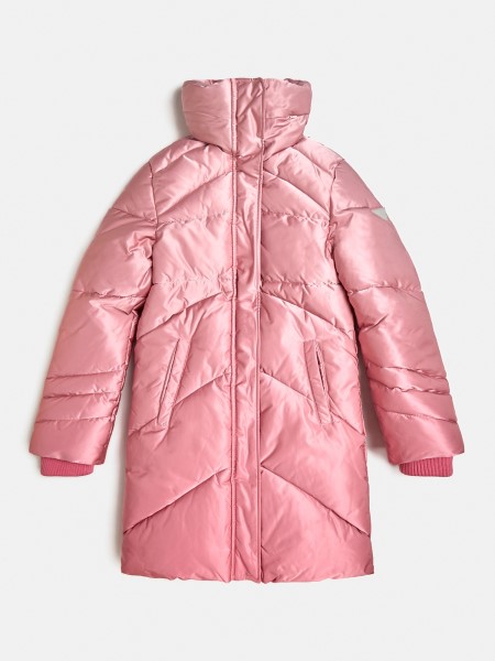 Rózsaszín Fém Kinézetű Hosszú Puffer Találgatás