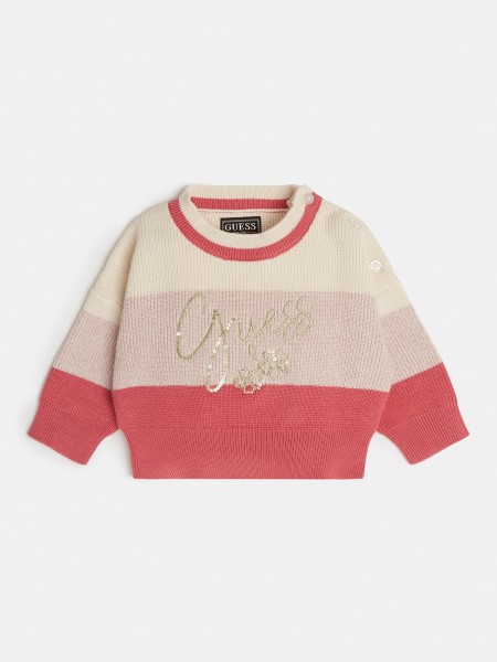 Csíkos Pulóver Több Rózsaszín Hiszem