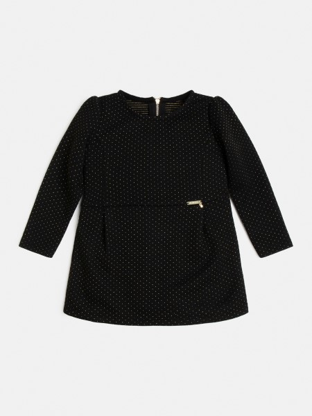 Hiszem Fekete Lurex Jacquard Ruha