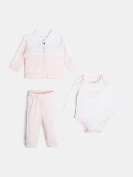 Rózsaszín Pulóver Test és Nadrág Készlet Hiszem