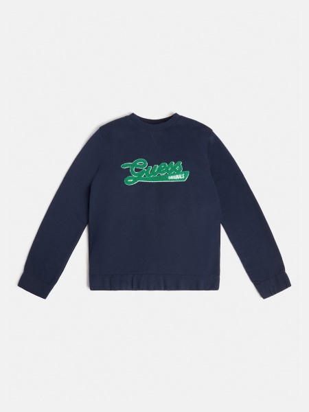 Hiszem Elülső Logós Pulóver Kék új Trend