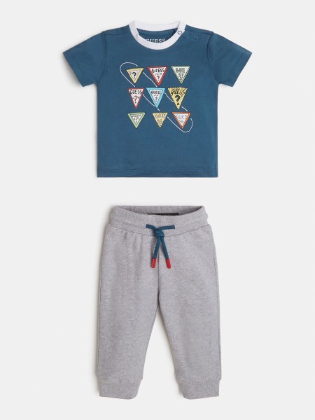 Hiszem Kék Multi Póló és Nadrág Szett